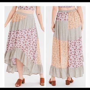 NWT American Eagle patchwork high low skirt